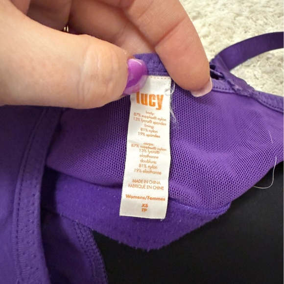 Lucy Vibrant Purple Activewear Top - Picture 3 of 3